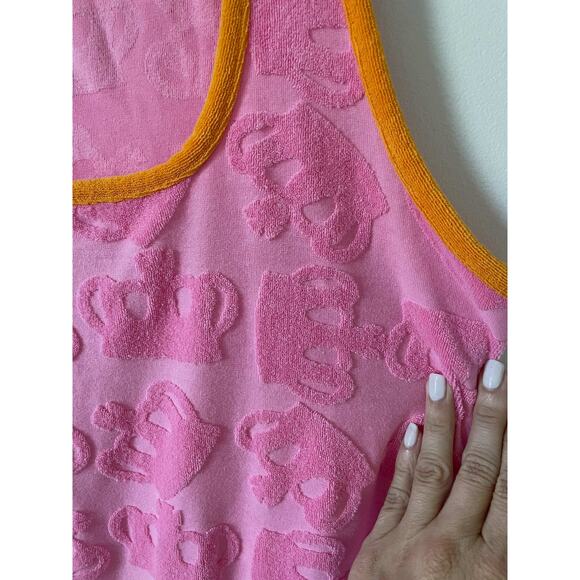Juicy by Juicy Couture Terry Cloth Mini Dress Pink Orange Size Medium - Picture 4 of 8